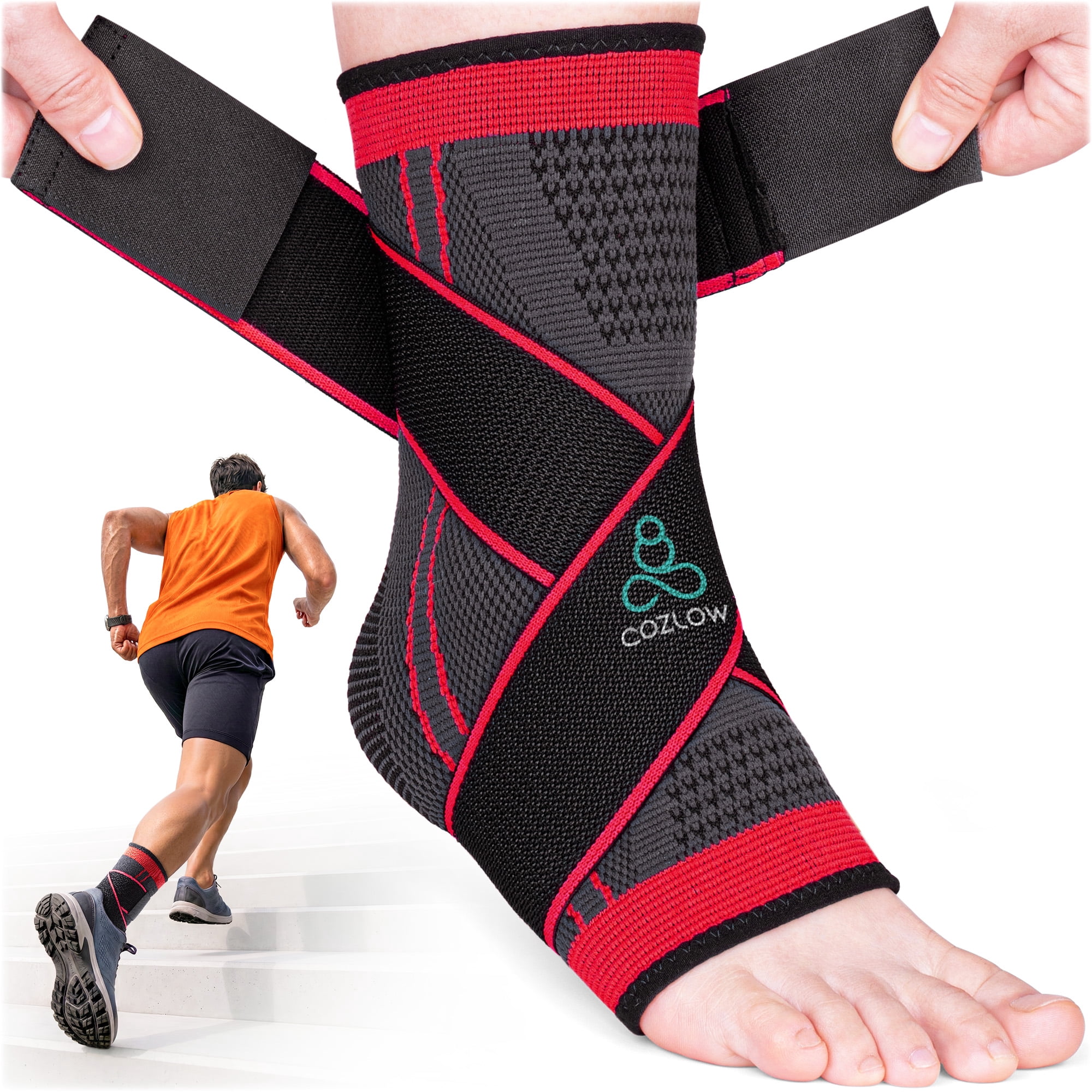 Cozlow Ankle Brace for Men & Women, Foot Compression Support Wrap
