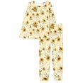 thumbnail image 5 of FOR U DESIGNS Vintage Sunflower Long Sleeve Pajama Set for Women with Pockets 2 Pack Size 6XL Small Nightwear for Women Long Sleeve Sleepwear Tops for Women, 5 of 6