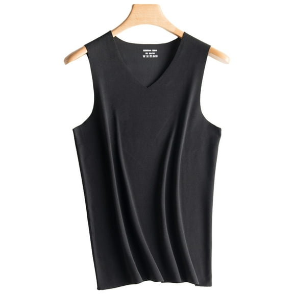comerut Men's Winter Thermal Vest Seamless Slim Velvet Padded Sleeveless Bottoming Shirt Thermo Warmer Underwear