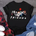 thumbnail image 3 of Camiseta de algodón para niña Friends, los mejores personajes de terror de Stephen King, camisetas de moda con dibujos animados, ropa para bebé de Halloween, 3 of 5