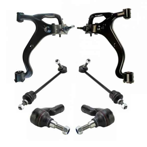 TRQ 6pc Suspension Kit Control Arm Ball Joint Sway Bar Link Tie Rod for LR3 PSA32143 Fits select: 2005-2009 LAND ROVER LR3