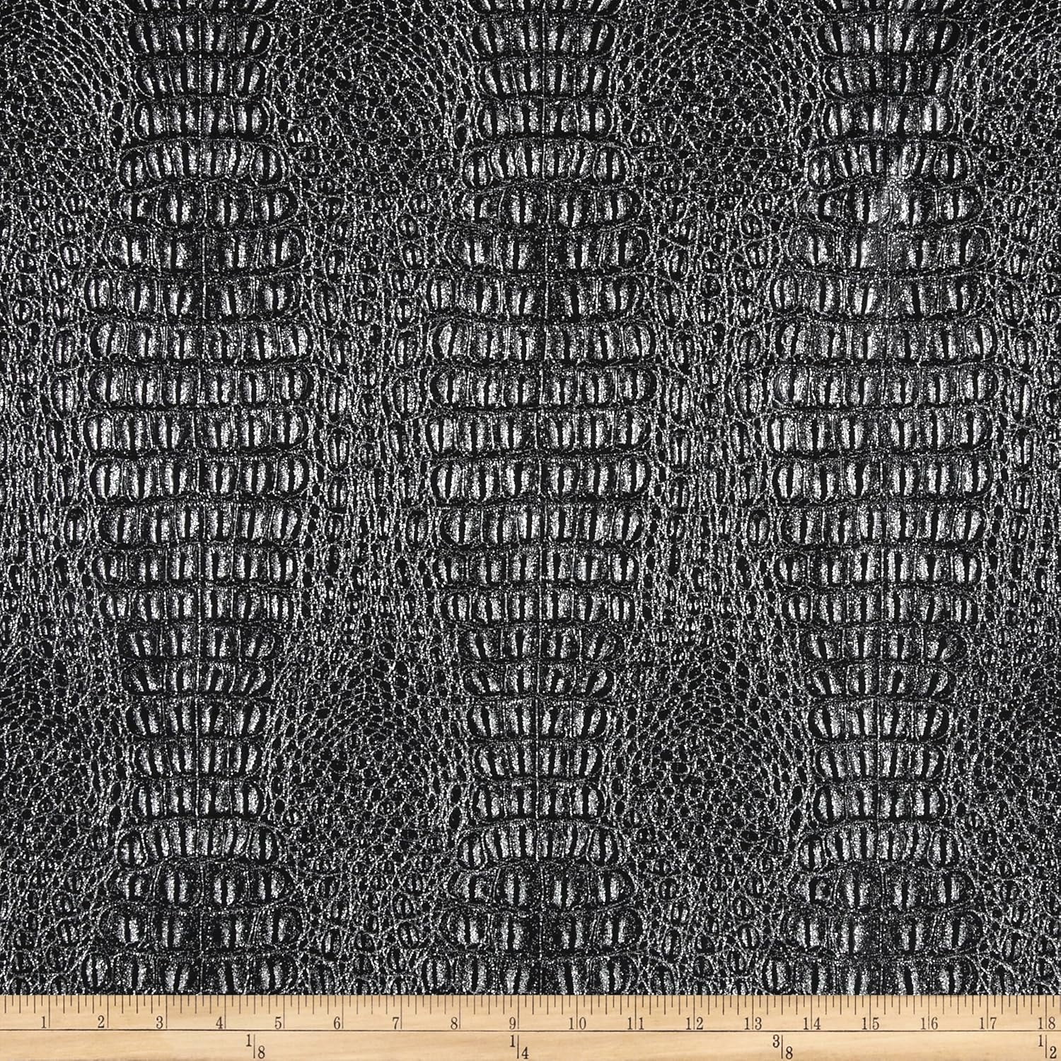 Faux Leather Metallic Silver, Fabric by the Yard