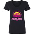 thumbnail image 3 of Inktastic Summer Enjoy the Sunshine Amelia Island Florida in Pink Women's V-Neck T-Shirt, 3 of 5