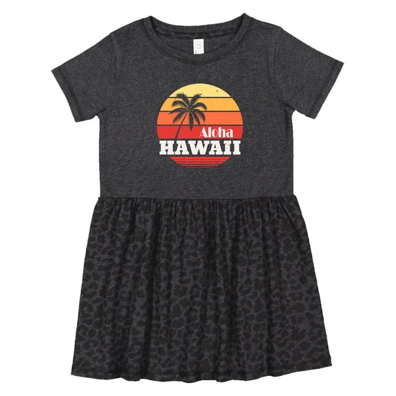 Inktastic Aloha Hawaii Vacation Retro Vintage Girls Toddler Dress