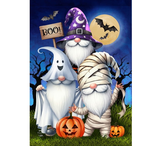 Briarwood Lane Halloween Garden Flag 12x18 For Outdoor Costumed Gnomes For Halloween Garden Flag Flags For Outside