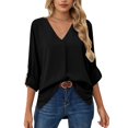 thumbnail image 4 of Blusa de manga larga para mujer, blusa de manga larga, camisa de gasa suelta, blusa de gasa, máxima eficiencia, 4 of 9