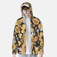 thumbnail image 6 of Rocae Mushrooms Honeycomb Print Breathable Sun Protection Hoodie Quick-Dry Lightweight Long Sleeve Hoodie Unisex Running Sports Shirt Large, 6 of 9
