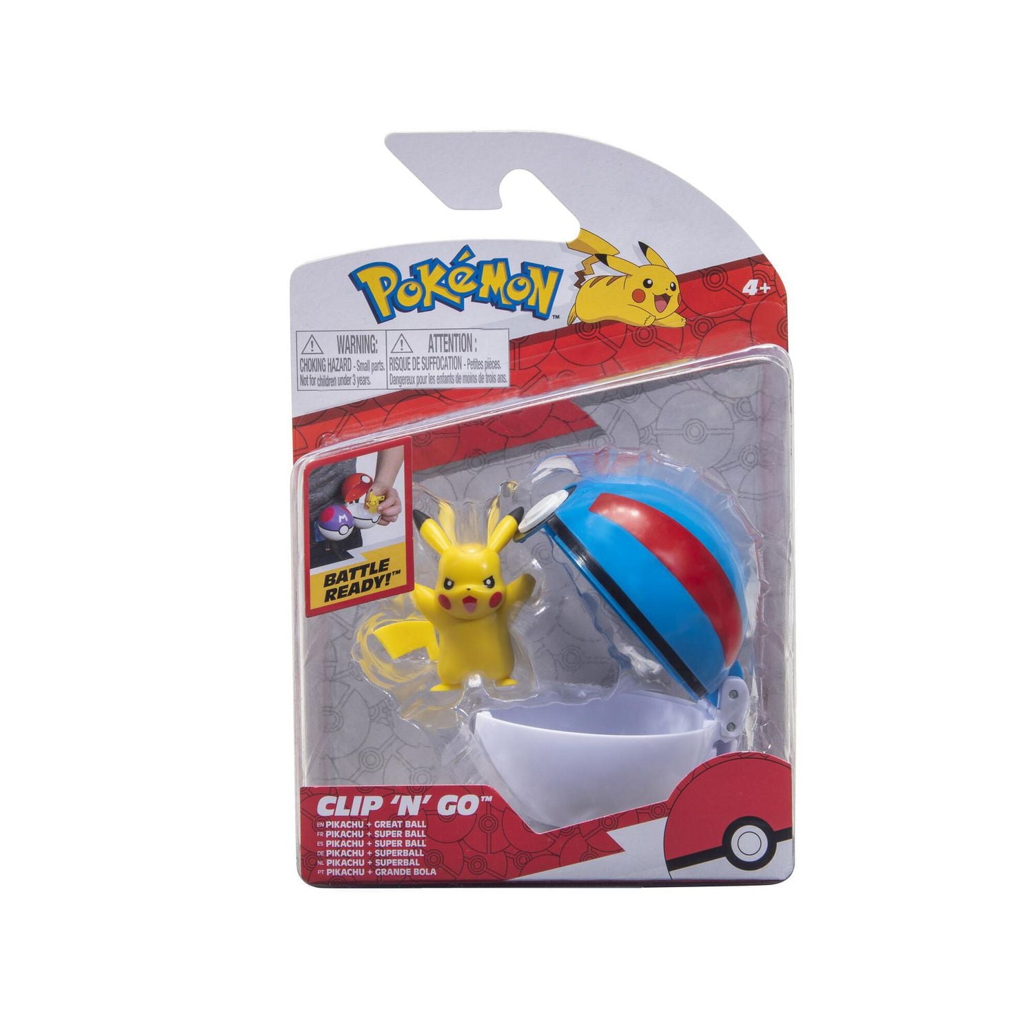 Pokémon Clip 'N' Go - Pikachu + Super Ball