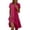 01-Hot Pink, variant on Women's Color Block Shirt Dress Gingham Short Sleeve V Neck Casual Dresses for Effortless Everyday Style