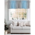 thumbnail image 5 of Blue Grey Gradient Valances for Windows, Rod Pocket Kitchen Valance Curtains - Soft & Washable Small Window Treatment for Living Room,&nbsp;Bathroom, Ombre Texture Atr, 54x18inch, 5 of 9