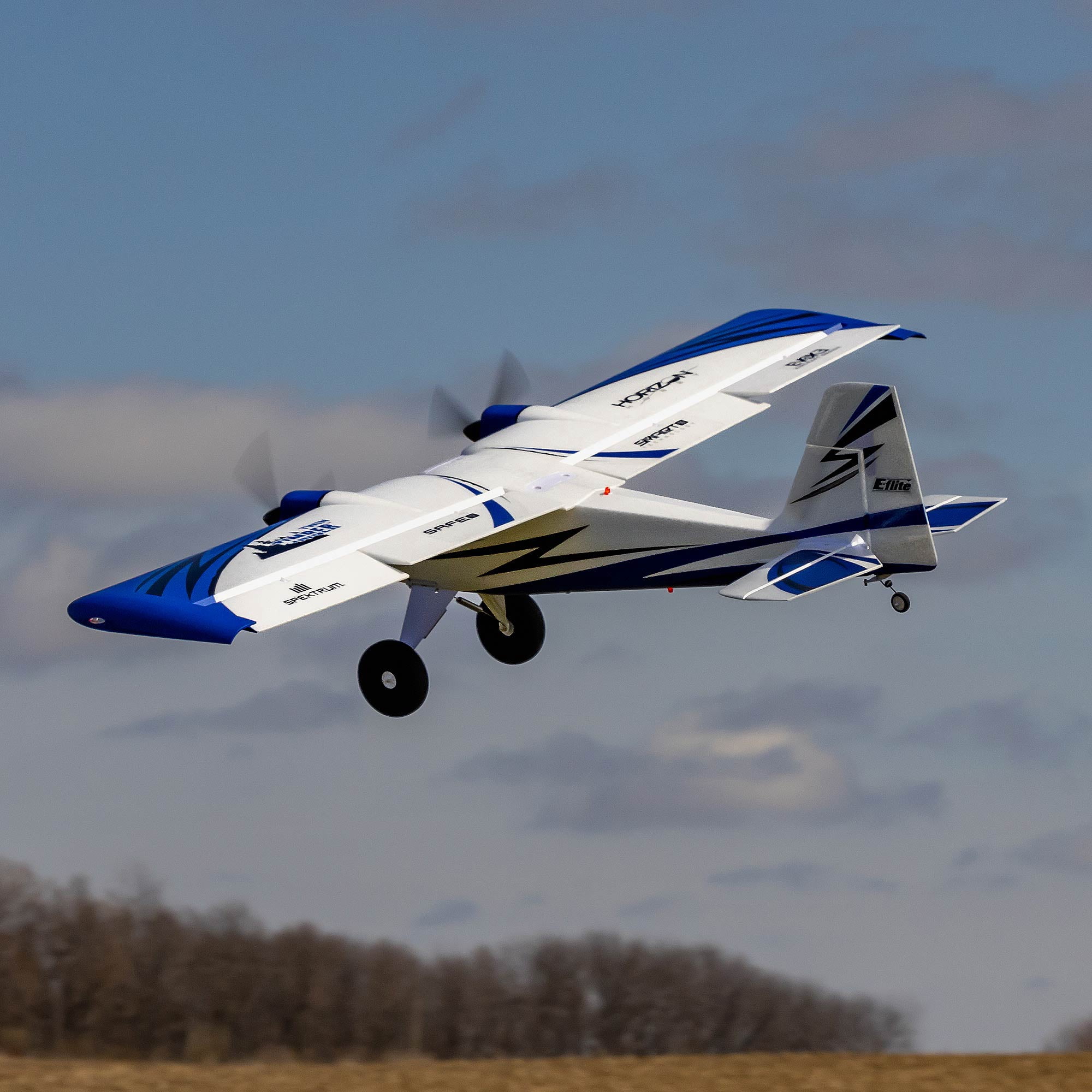 E-flite RC Airplane Twin Timber 1.6m BNF Basic Transmitter Battery and Charger Not Included with AS3X and SAFE Select EFL23850 Airplanes B&F Electric Airplanes B&F Electric