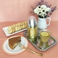 thumbnail image 6 of 125 Piece Gold Plastic Plates & Cutlery Set - Reusable & Recyclable - Gold Rim Plates & Silverware for Weddings, Anniversaries, Parties, Showers- Dinner Plates, Salad Plates, Utensils, 25 Each, 6 of 11