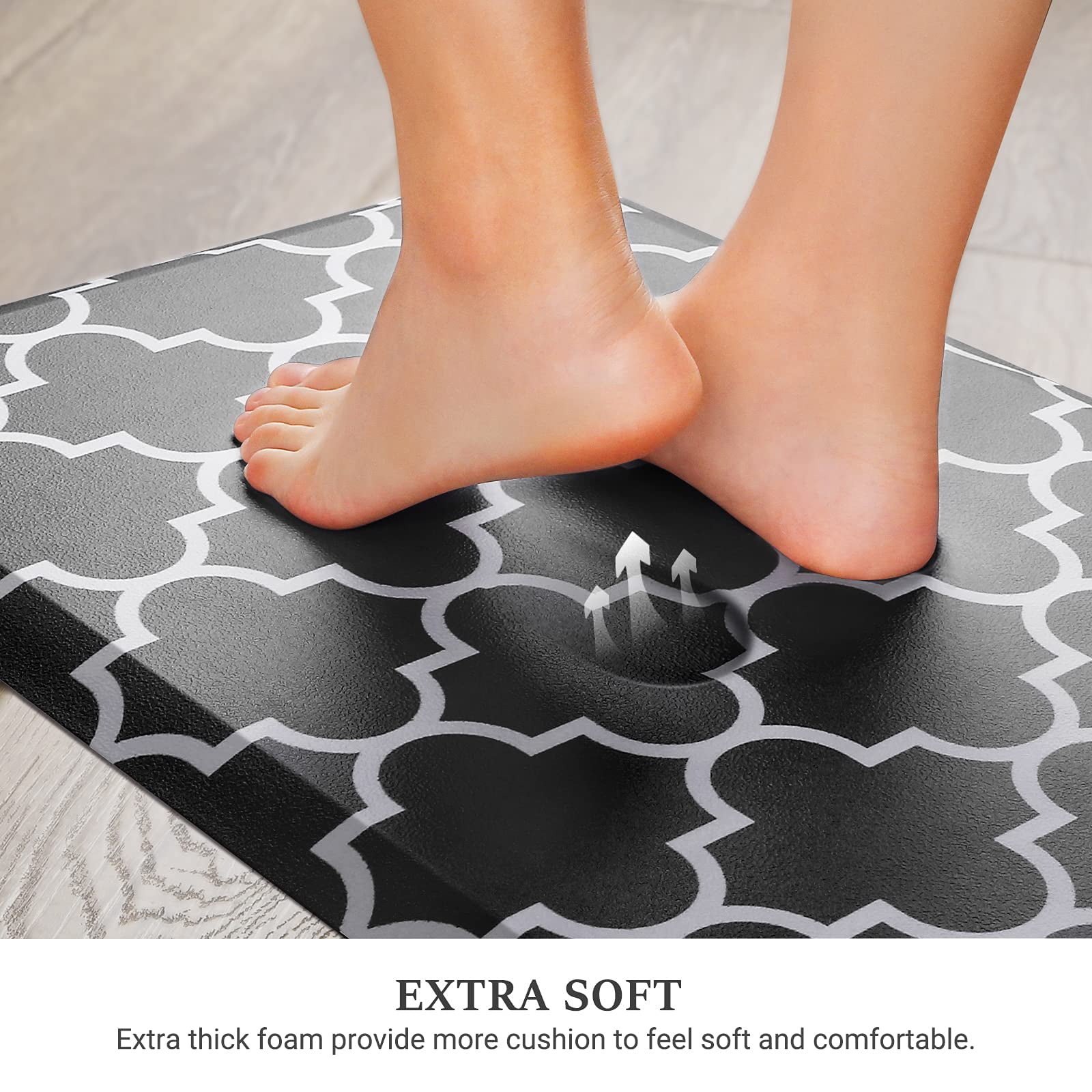 anti Fatigue Mats for Kitchen Floor – 3/4 Inch Thick Comfort Kitchen Mat,  Standi