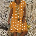 thumbnail image 1 of Vestido De Las Señoras Vestido de lunares para mujer Vestido transpirable con estampado femenino para vacaciones (Naranja 5XL) Cgtredaw Para estrenar, 1 of 1