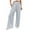 Grey, variant on Womens Trousers Summer Thin High Waisted Wide Leg Pants Baggy Beach Trousers Palazzo Pants with Pocket Cargo Pants Women Coffee L