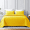 Yellow, variant on Whale Flotilla Quilt Set Queen Size, Soft Microfiber Lightweight Bedspread Coverlet Bed Cover (Wave Pattern) for All Seasons,Yellow, 3 Pieces (Includes 1 Quilt, 2 Shams)