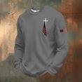 thumbnail image 3 of Generic Men's 250 Anniversary USA Shirt Crewneck Long Sleeve Pullover Sweatshirts Casual Faith Cross Printed Sweatshirt, 3 of 3