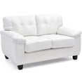 thumbnail image 2 of White PU Loveseat | Offer Comfortable Seating and Easy Assembly | Fit for Versatile Decor Needs, 2 of 2