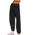 thumbnail image 2 of Womens Straight Leg Pants Sweatpants Women Casual TrousersSolid Color High Waist With Pockets Long Pants, S-2XL, 2 of 7