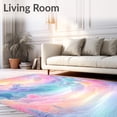 thumbnail image 2 of ODIKA 2'x3' Machine Washable Non-Slip Area Rug, Whimsical Unicorn Pastel Aura and Sparkling High Traffic Rug, Pink, 83078, 2 of 7