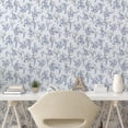thumbnail image 2 of Ambesonne Floral Boho Peel & Stick Wallpaper for Home, Garden Scene Romance, 13"x100", Pale Ceil Blue Pale Grey, 2 of 5