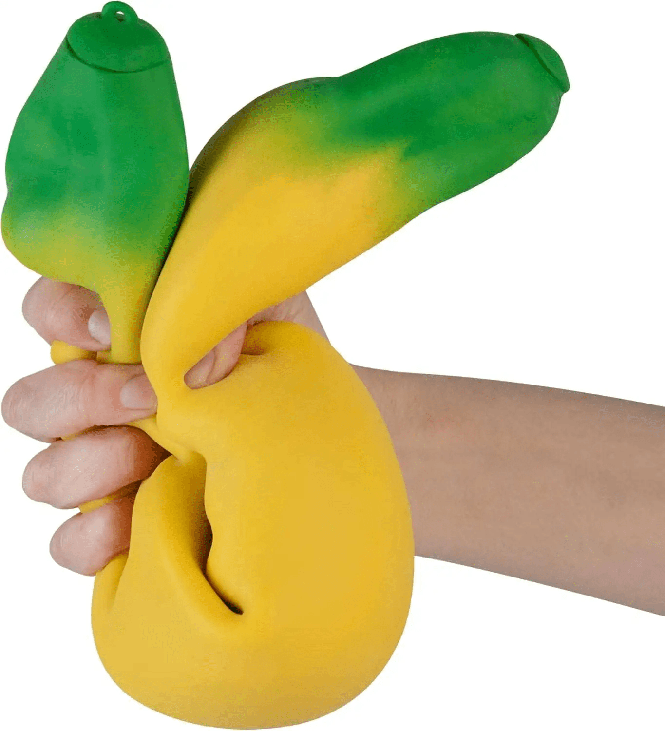 Guvpev 13.8" Sqweezy Jumbo Banana, Giant Big Stress Relief Banana Squishy Toys, Funny Realistic Desk Accessory, Super Stretchy Sensory Stress Ball, Focus & Relaxation