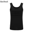 thumbnail image 2 of Bavlkeal Tank Tops for Women Pleated Crew Neck Sleeveless Solid Color Plus Size Going Out Beach Vacation Cute Summer Tops Black S-2XL, 2 of 5