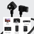 thumbnail image 7 of LujingZ 3-Prong Power Cord 7FT 2-Pack 45 Degree Flat to 90 Degree Angled Plug Replacement Cable 18AWG 125V 10A ETL Listed for Computer TV Monitor Appliances, Heavy Duty AC Power Cable, 7 of 7