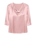 thumbnail image 5 of Rvasteizo Womens Summer Short Sleeve Round Neck Blouses Shirts Solid Color Short Sleeve Round Neck Ethnic Print Casual Top, 5 of 5