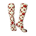 thumbnail image 4 of Easygdp Fruit Apples Soccer Socks Sport Knee High Socks Calf Compression Athletic Socks for Men and Women, 4 of 9