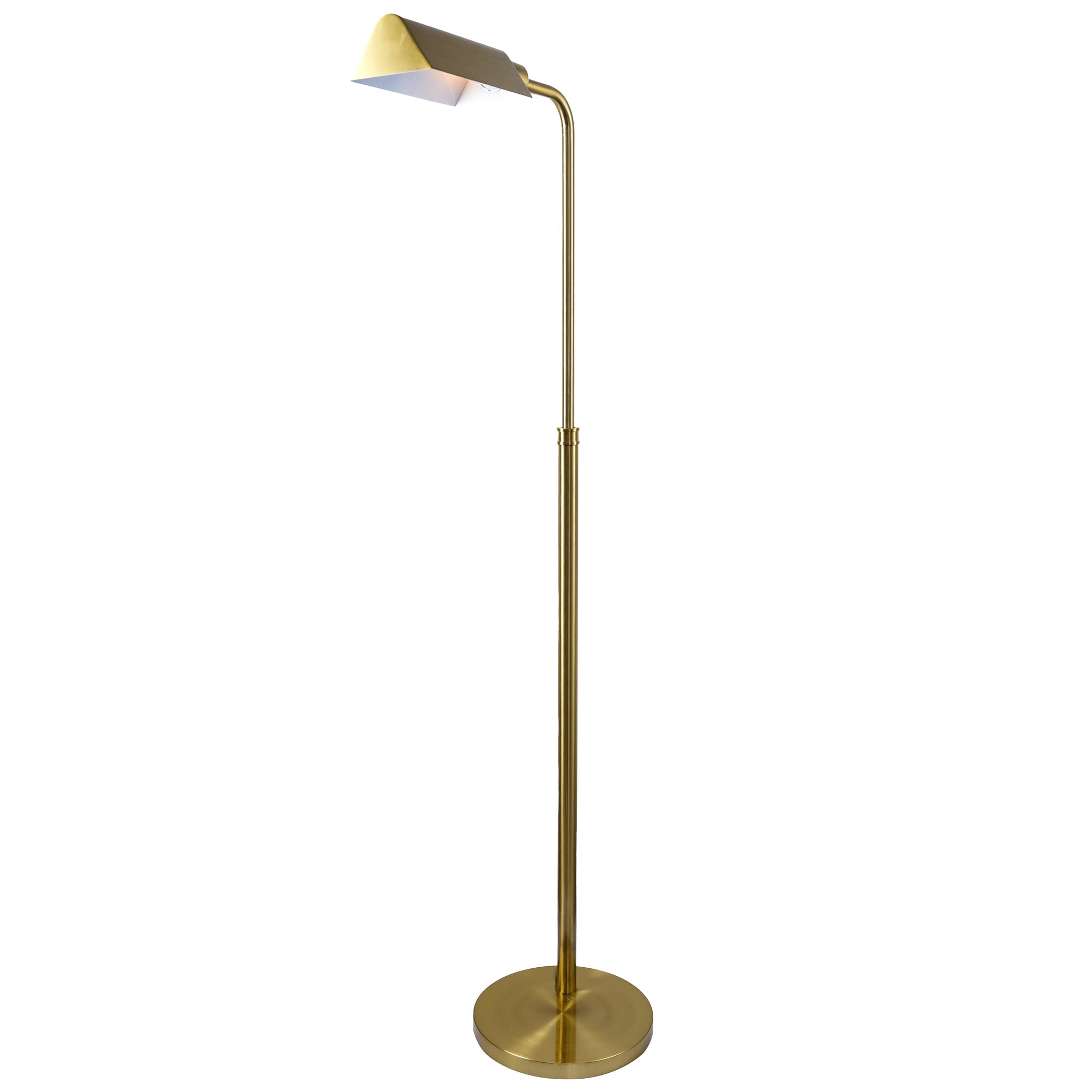 Table Lamps Minimalist Floor Lamp, Slim Standing Light with Neutral Shade for Contemporary Living Room & Bedroom Ambience 110~120V Elara Floor Lamp Gold outer and White inner,Floor Lamps