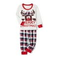thumbnail image 3 of Meihuid Christmas Family Pajamas Set Reindeer Pattern Tops And Pants, 3 of 4