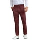 thumbnail image 1 of Pantalones de Hombre INSPIRE CHIC de Cuadros Casual de Corte Regular con Frente Plano y Stretch, Talla 30, Negro y Rojo, 1 of 6