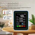 thumbnail image 3 of 5 in 1 Air Quality Monitor TVOC HCHO Temperature Humidity CO2 Meter, USB Rechargeable CO2 Detector, 3 of 5