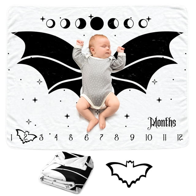 Bate gótico Monthly Blanket Sweety Baby para niños, de franela