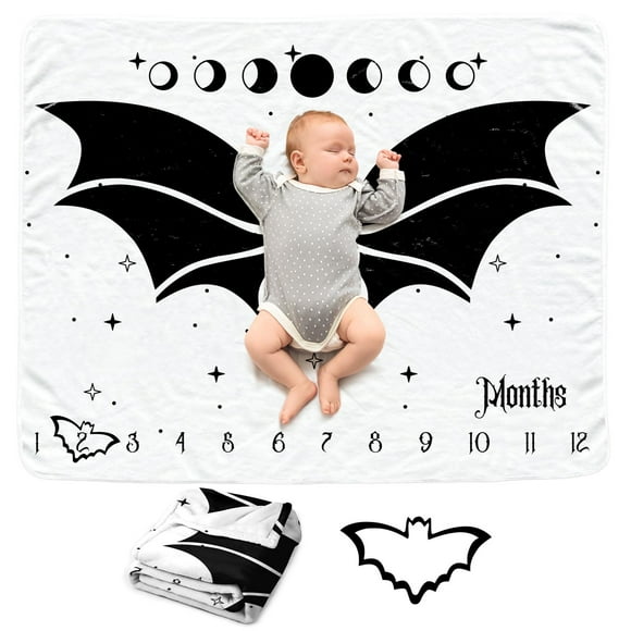 Bate gótico Monthly Blanket Sweety Baby para niños, de franela