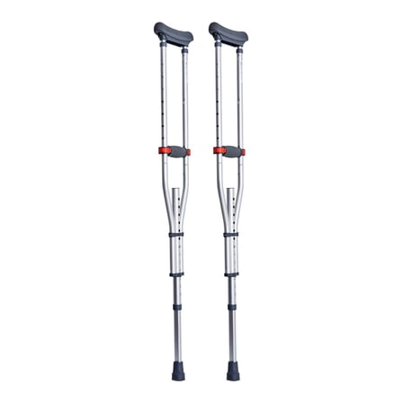 Underarm Crutches Adjustable Height - 13 Levels - Walking Crutches for Adults & Teens - Lightweight Aluminum Alloy - 300lbs Capacity - Stable & Comfortable Mobility Aid