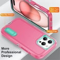 thumbnail image 4 of for iPhone 16 Pro Max Case, iPhone 16 Pro Max Phone Case with Built in Kickstand, Shockproof/Dustproof/Drop Proof Heavy Duty Military-Grade Rugged Protective Cover for iPhone 16 Pro Max,Rose Red, 4 of 9