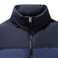 thumbnail image 5 of Herrnalise Casual Fashion New Men's Down Padded Jacket Lightweight Stand Collar Jacket Hoodless Casual Outwear Jackets Navy, 5 of 5