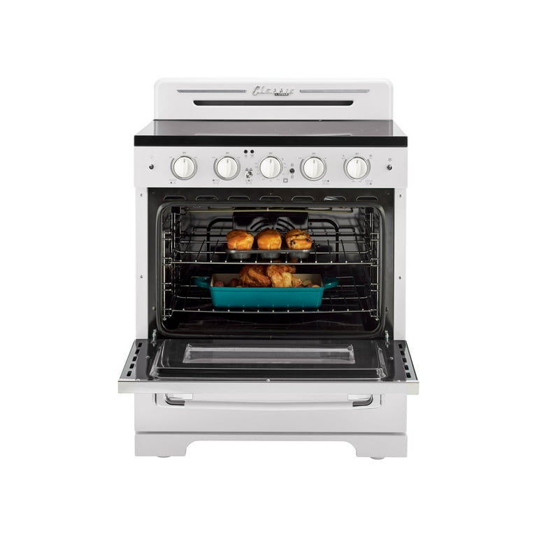 KOSTCH 30 inch Professional Electric Range with 5 Heating Elements Cooktop,  4.55 Cu. Ft. Convection Oven Capacity, Smooth Glass Top, in Stainless