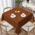 thumbnail image 6 of Square Tablecloth 60 x 60 Inch, Halloween Orange Gingham Square Tablecloths Spillproof Soil Resistant Table Cloth Kitchen Tablecover for Dining, Party, Buffet, Wedding, 6 of 8