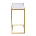 thumbnail image 2 of Modern Side Table, C-Side Coffee Table Marble Table White & Gold, 2 of 8