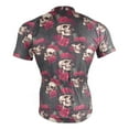 thumbnail image 4 of joogoo Skull Roses Flower-p2 Pattern Men's Cycling Jerseys Mountain Bike Short Sleeve Tops L, 4 of 7