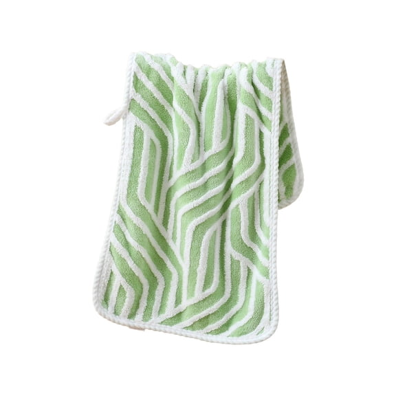Kyusrd Velvet Hand Towels for Bathroom,Cotton Soft Absorbent Decorative Hand Towel for Face Spa Bath Gym Kitchen,Green,35x75cm