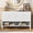 White, variant on 55" Sideboard Buffet Cabinet with Storage, 4 Door Design Buffet Cabinet with Open Shelf and 2-Tiers Adjustable Shelves, Modern Accent Coffee Bar Console Table for Living Room, Hallway, Dining, White
