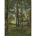thumbnail image 2 of Henri-Joseph Harpignies 11x14 Black Ornate Wood Framed Double Matted Museum Art Print Titled: La Clairiere (1880), 2 of 5