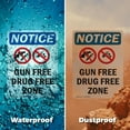 thumbnail image 6 of (2 Pack) Gun Free Drug Free Zone OSHA Notice Sign 12 Inch X 18 Inch Indoor / Outdoor Rust-Free Aluminum Metal Signs for Workplace, Workshop, and Construction Site, Made in the USA, 6 of 8