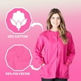 thumbnail image 6 of Women's Warm Up Medical Scrub Jacket (Hot Pink, X-Large), 6 of 7