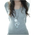 thumbnail image 3 of Giaone Music Note Pendant Necklace Simple Necklace Date Jewelry Plastic Texture, 3 of 11