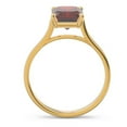 thumbnail image 4 of Diamond-Capitals 2.50 Carat Shiny Emerald Garnet Gemstone Solitaire Wedding Ring for Girls Solid 14K Yellow Gold Size 8.5, 4 of 8